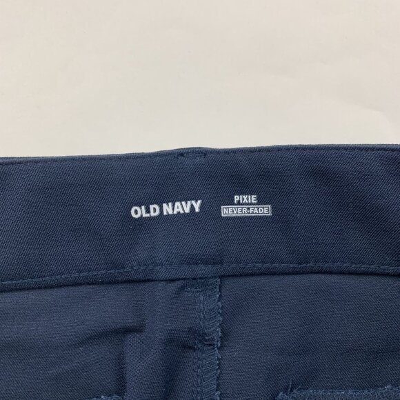 Old Navy Uniform Blue Stretch Canvas High Rise Skinny Pixie Pant 6 - Picture 4 of 7